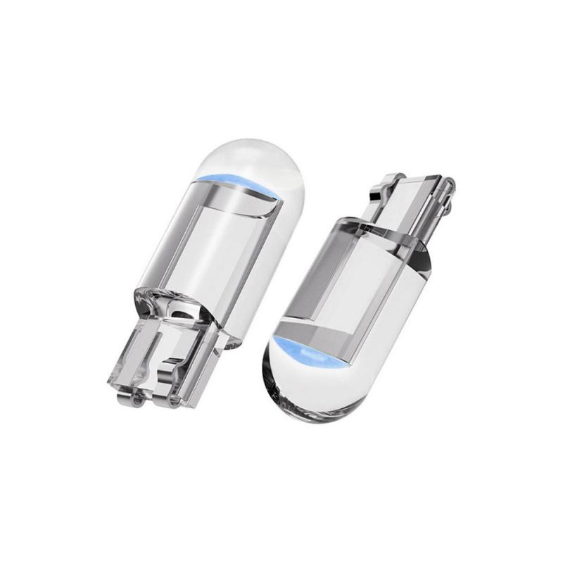 LED T10 DE VIDRIO  2821 AZUL 12V