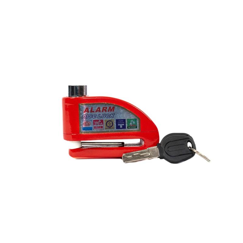 TRABA DISCO DE MOTO CON ALARMA                      DOS LLAVES - ROJO