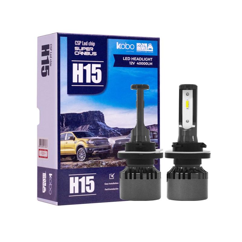 KIT DE LED CSP CANBUS H15 PROJECTOR SUPER CANBUS CSP CHIP 12V 40000LM