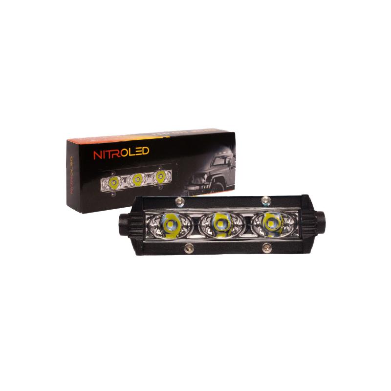 BARRA 3 LEDS 9W 12/24V                                             10 x 2.95 x 4.65cm - OFF ROAD