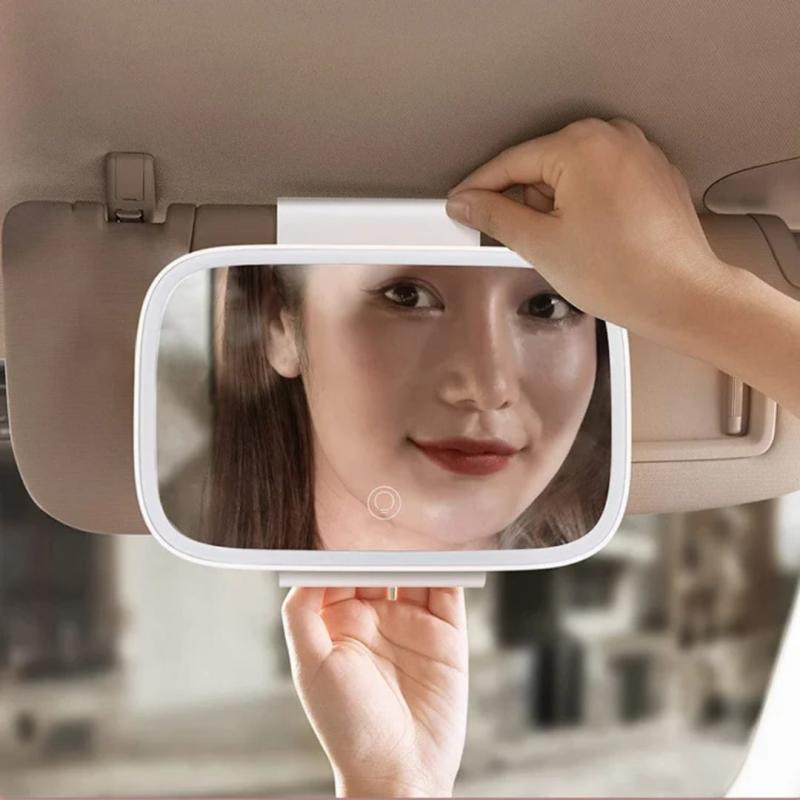 Espejo De Maquillaje Para Auto Con Luces Led