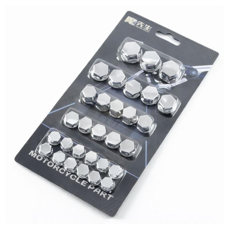 TAPITAS ANODIZADAS CUBRE TORNILLOS X 30 UNIDADES - PLATEADA