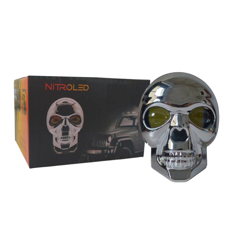 FARO LED CALAVERA 12/24V OFF ROAD - BLANCA Y AMBAR Y FLASH