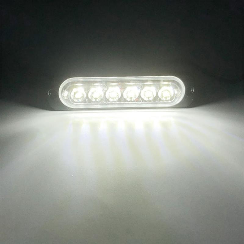 12V - 6 LED CHAT PARA PARRILLA / PARAGOLPE CON LUZ DESTELLANTE BLANCA