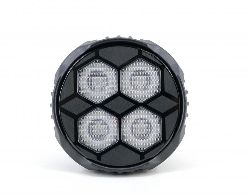 FARO DE LED UNIVERSAL REDONDO 3,1 COLOR BLANCO - 40 WATTS - 4 CHIPS LED OSRAM LP/HF - 12V/24V