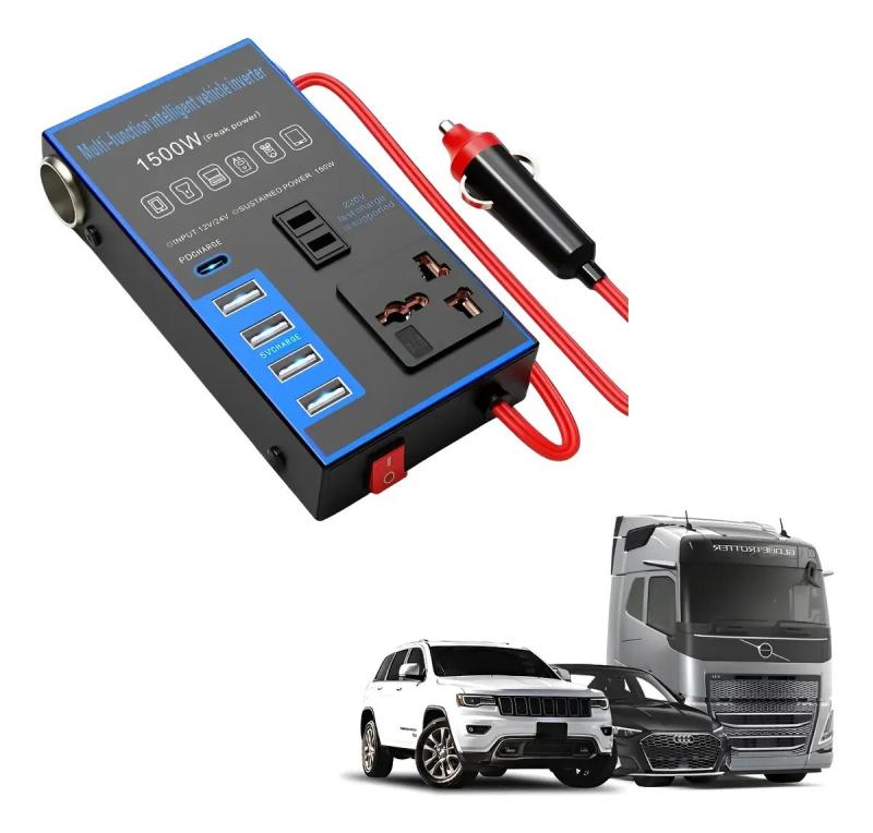 Inversor De Corriente 12v A 220v Para Auto Con Puertos Usb