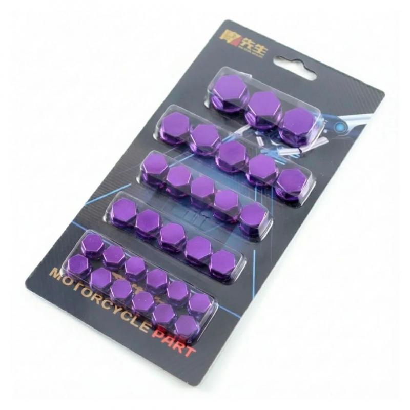 TAPITAS ANODIZADAS CUBRE TORNILLOS X 30 UNIDADES - VIOLETA