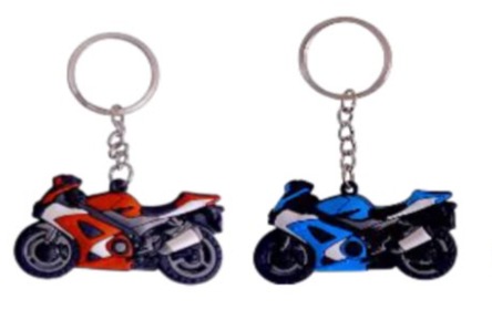 SET DE 2 LLAVEROS MOTO (ROJO Y AZUL)