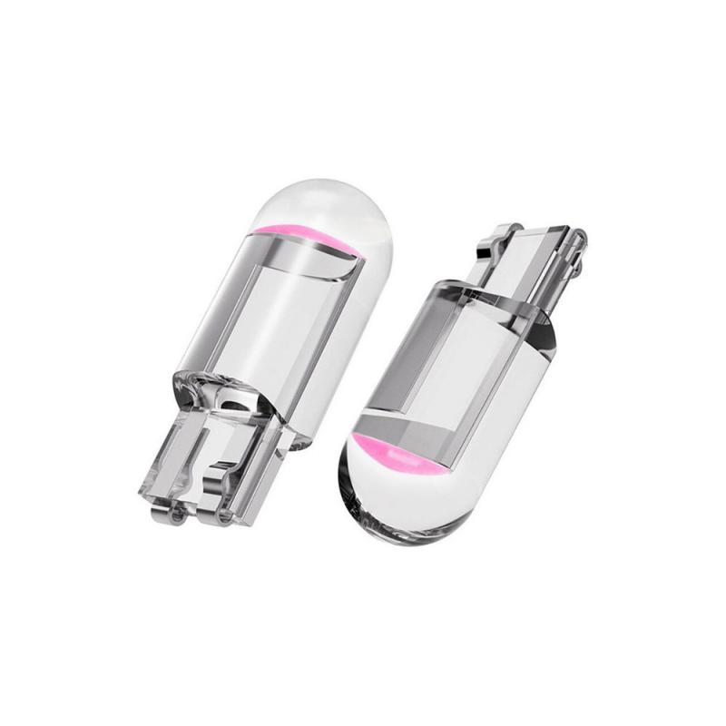 LED  T10 DE VIDRIO2821 ROSA 12V