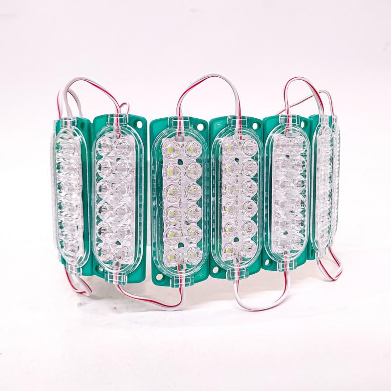 12 LED SMD AUTOADHESIVO 12V COLOR VERDE 10CM X 3CM