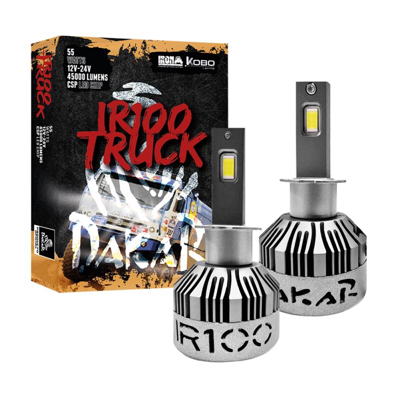 Imagen ilustrativa de TRUCK - H1 DAKAR NEW SERIES 50% + LUZ CHIP CSP SUPER CANBUS 45000 LUMENS 55 WATTS 12V - 24V CON COOLER