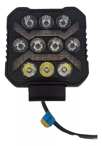 Faro Led Cuadrado Posicion Ambar Luz Blanca Spot 10