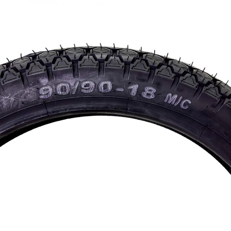 Imagen ilustrativa de NEUMATICO PARA MOTO APLICACIÓN TRASERA MIKI006-90.90R18 PARA CAMARA