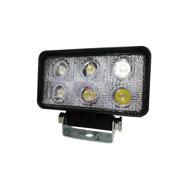 6 Leds rectangular Spotlight 18W Thin 12/24V Waterproof IP 67