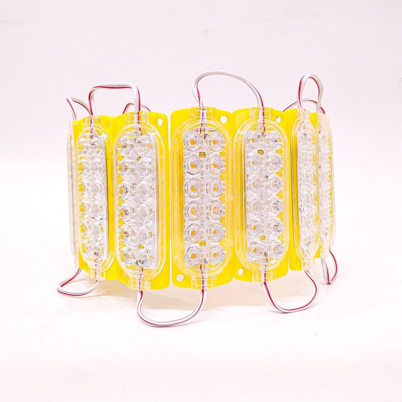 12 LED SMD AUTOADHESIVO 12V COLOR AMBAR 10CM X 3CM