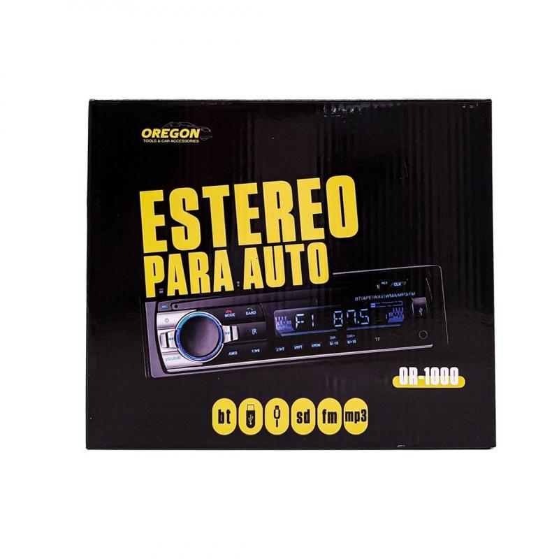 1 DIN CON BLUETOOTH, AUX, MP3, FM, FRENTE FIJO,  CONTROL REMOTO, TARJETA SD,