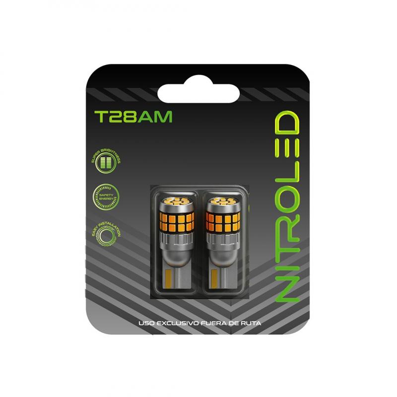 Imagen ilustrativa de BLISTER  T10 2821 12-80V CANBUS 1900 LUMENS AMBAR