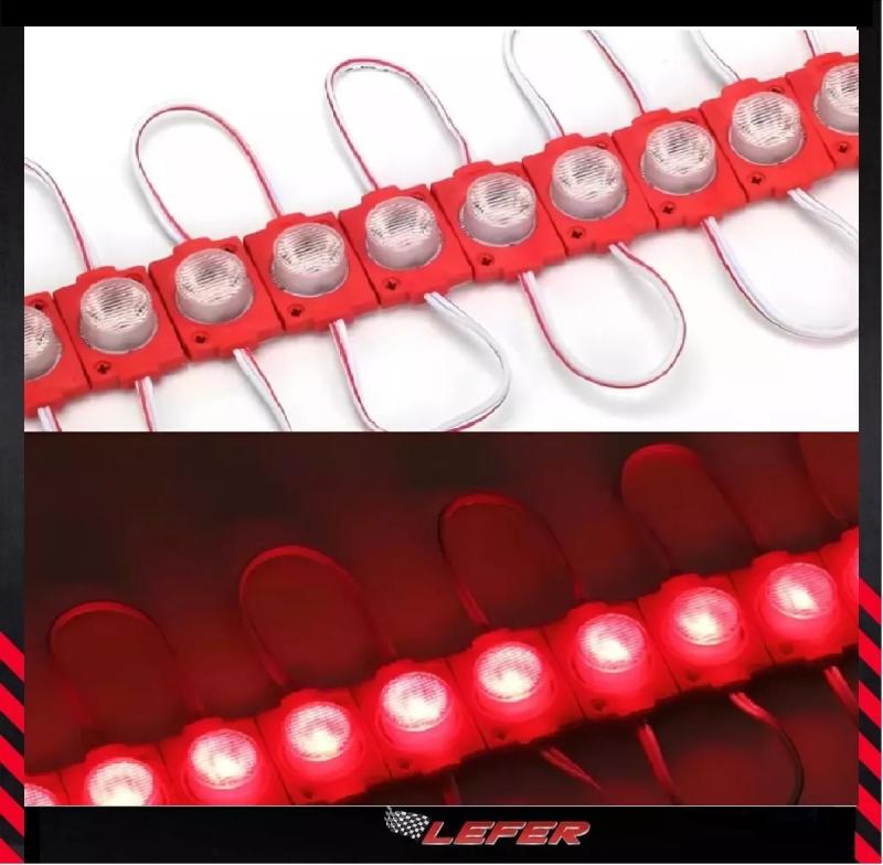 MODULO LED DOMO CON LUPA 12V ROJO