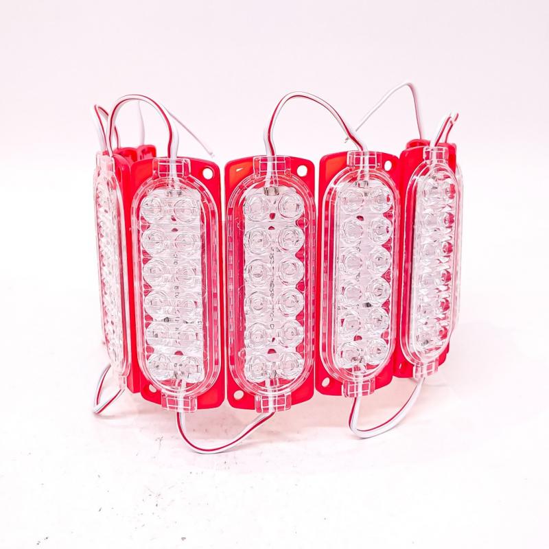 12 LED SMD AUTOADHESIVO 12V COLOR ROJO 10CM X 3CM