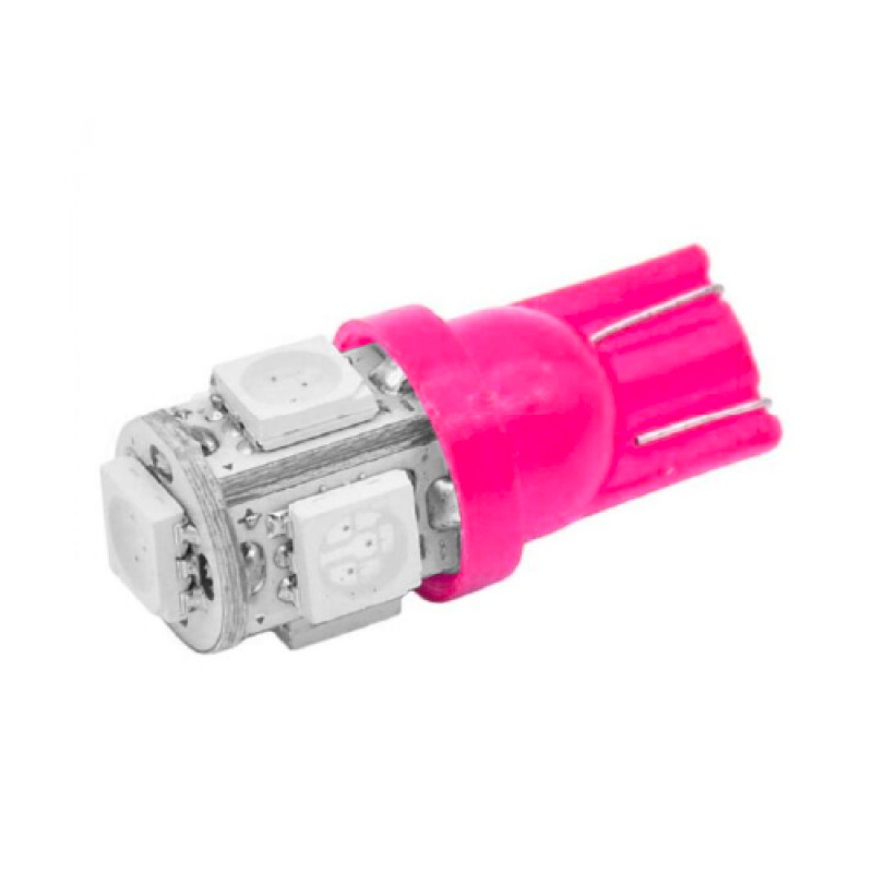 LED 5 PUNTAS T10 2821 ROSA 12V