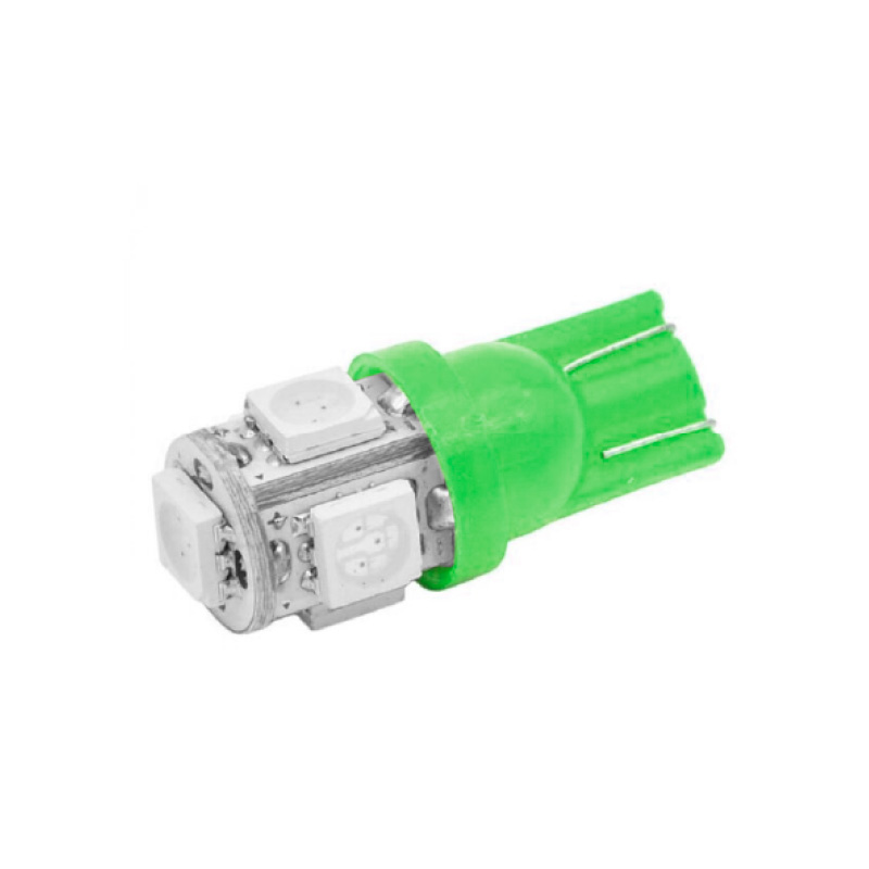 LED 5 PUNTAS T10 2821 VERDE 12V