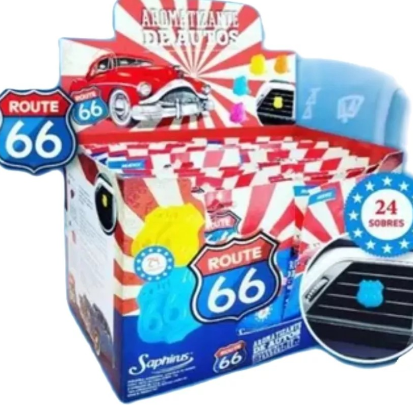 Perfume Route 66 Fragancia Aromatizante Para Auto, Clip