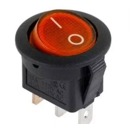 Tecla Llave Switch Redonda 20mm Luz