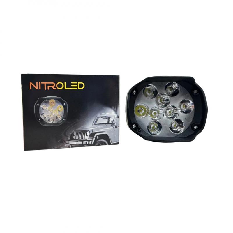 Imagen ilustrativa de FARO 9 LED PARA MOTO 12V WATERPROOF IP 67                 OFF ROAD MEDIDAS 7.2 cm