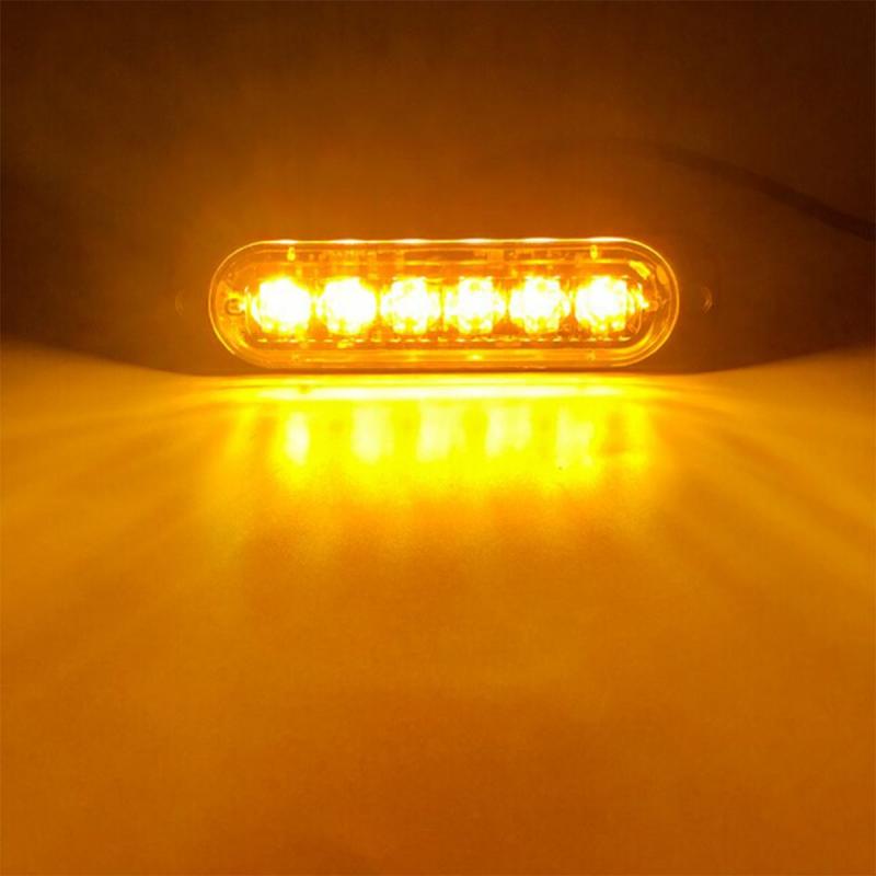 Imagen ilustrativa de 12V - 6 LED CHAT PARA PARRILLA / PARAGOLPE CON LUZ DESTELLANTE AMBAR Y AMBAR