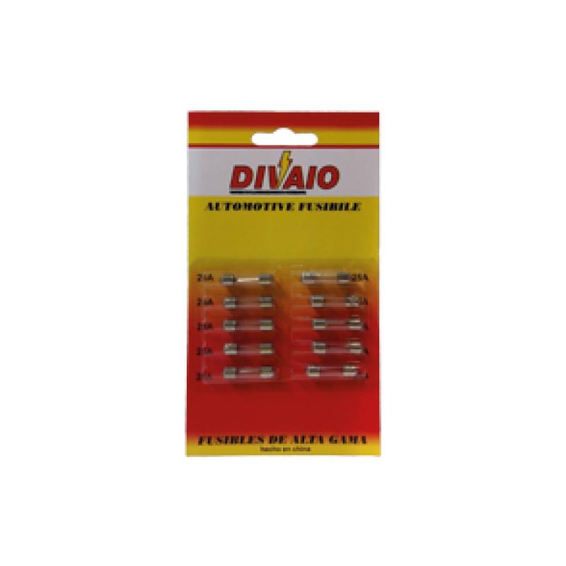 Imagen ilustrativa de FUSIBLE VIDRIO 32MM EN BLISTER POR 10 UNIDADES 10 AMPER