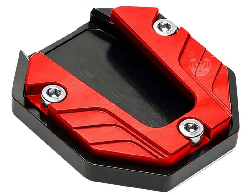 Imagen ilustrativa de PROTECTOR DE ALUMINIO PARA PATA DE PARADOR LATERAL ROJO